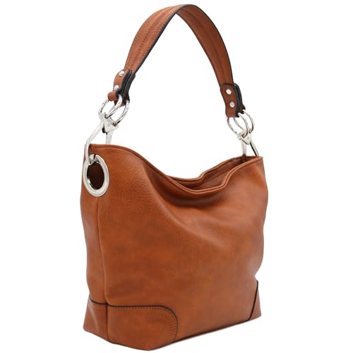 Image of Hobo Shoulder Bag with Big Snap Hook Hardware