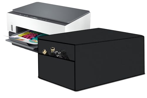 Image of The Furnishing Tree Polyester Waterproof & Dustproof Printer Cover - Compatible with Ink Tank Brother DCP-T525W Printers, Heavy-Duty grey Polyester , Dimensions in DxWxH - ( 36.5x45.5x16.5 CM)