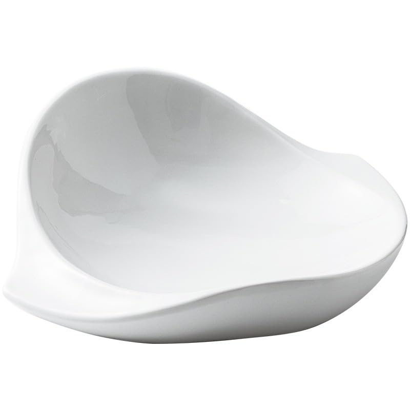 ENGENDER Piatto Ceramica Piatto in Porcellana Bianca, Piatto Isolante for Hotel, Creativo for Ristorante, stoviglie nordiche Occidentali Piatti Piani(S)