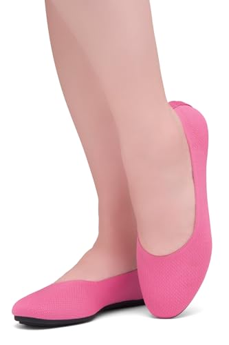 Shoe Land Flats for Women – Knit Ballet Flats, Foldable Slip-On Lightweight Dress Shoes with Memory Foam, Comfortable Round Toe for Work, Travel & Daily Wear 5