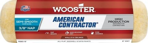 Wooster R562 9" American Contractor 3/8" Nap Roller Cover - 12ct. Case