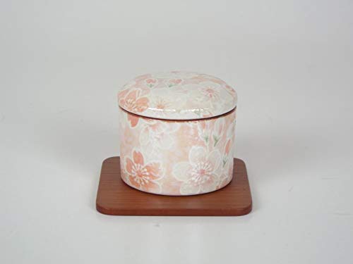 ミニ骨壺 有田焼「かのん2」小サイズ 高さ4cm幅4.5cm 色柄 雅桜 桐箱付