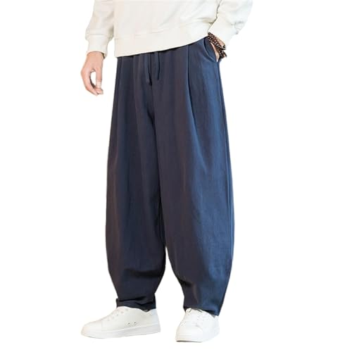 Pantalon en lin style chinois ample contre la chaleur : restez au frais en style Tang