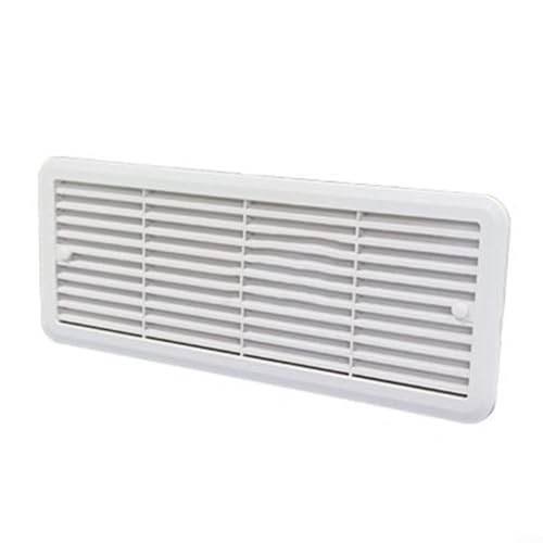 Campervan Fridge Vent Mounting Grille 62445480 for Thetford Refrigerator Caravan Motorhome White Black ABS Material 483x186mm Cooling Ventilation Opening(White)