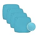 VAKADO Outdoor Patio Furniture Chair Cushion Replacement Covers Set of 4 Waterproof Decorative Cushion Cases Decor for Bench Garden Porch Couch Tent(Turquoise, 24"X24"X4")