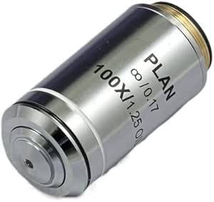 Amazon.com : Aurorad Silver Biological Microscope 4X 10X 20X 40X 100X ...