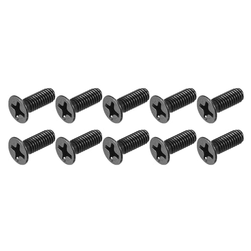 METALLIXITY フラットヘッドネジ M3.5 x 10mm 150個入り 炭素鋼製マシンネジ 眼鏡 時計 小型電子機器用 黒