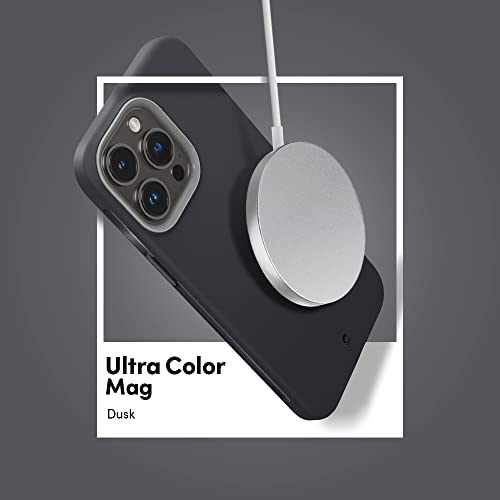 Image of Spigen Cyrill UltraColor Mag | iPhone 14 Pro Case | Black Dark Grey iPhone 14 Pro Back Cover | TPU+Poly Carbonate - Dusk