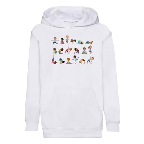 Sweat à capuche enfant yoga en coton premium pour méditation asanas