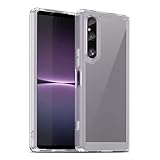 Liisooka Case for Sony Xperia 1 V, Military Grade Drop Protection Phone Case, Yellowing Resistant, Anti-Scratch Hard PC Back, Shockproof Hard Ultra-Thin Protective Cover, Clear