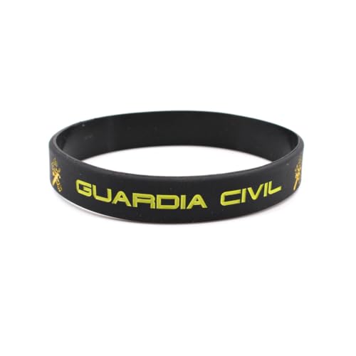 Genérico Pulsera Silicona – Guardia Civil negra, Inscripción El honor es mi...