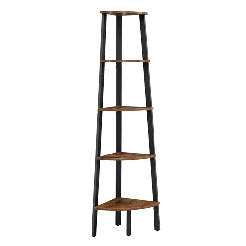 VASAGLE 5-Tier Corner Shelf Stand | Industrial Ladder