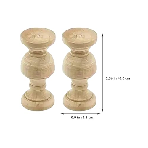 Broches en bois brut cylindriques lot de 10 pour assemblage robuste - 6