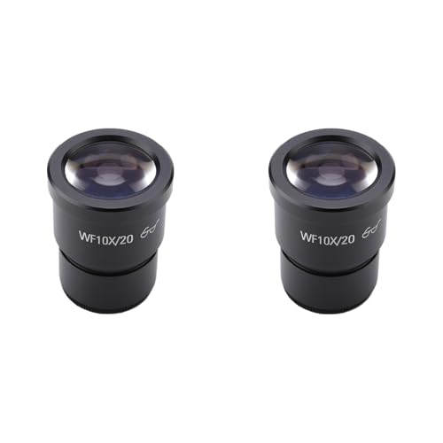 Image of ZJchao 10X Stereo Microscope Eyepiece, 2 pcs WF10X /20, Black, Optical Glass + Metal, Triocular Binocular Stereo Microscope, 30mm Mounting Size