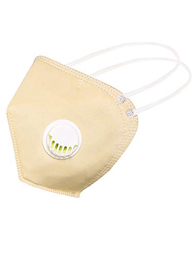 Image of GC-N95 6 Ply Mask with Exhalation Valve Anti Viral, Anti Bacterial and Reusable - Pack of 4 Beige