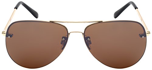 Modern Metal Aviator Sunglasses with UV 400 Lens 251372