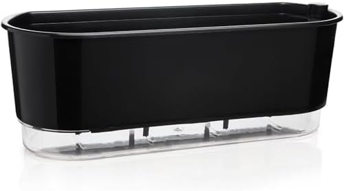 Vaso Jardineira Autoirrigável Preto 40cm Raiz Terrazo Para Todos ...