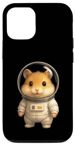 かわいいハムスター宇宙飛行士宇宙服かわいい宇宙アートワーク スマホケース iPhone 12/12 Pro 用