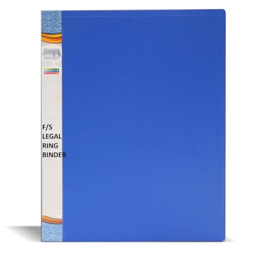Image of 2D Ring Binder File,Plastic File Folder Legal Size Tough & Durable (F /S-Legal 2D Ring Binder Blue - 1)