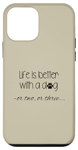 Life is Better with a Dog �y�b�g������ ���̗��l �~�j�}���X�g �X�}�z�P�[�X iPhone 12 mini �p