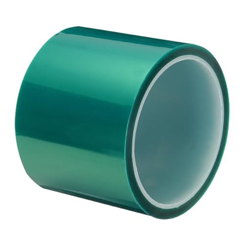 Image of MECCANIXITY Resin Tape Silicone Adhesive Tape High Temperature Resistance Easy Peeling Polyester for Epoxy Resin,River Tables,Craft,Remove Residue 2.95 Inch Wide 108FT Long(Green),Pack of 1