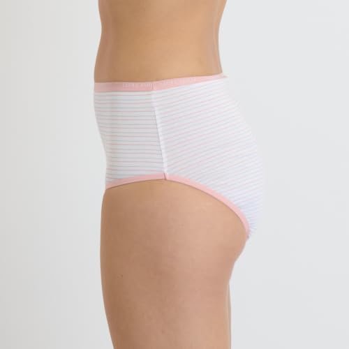 Image of Laura Ashley Women's Cotton Brief Underwear Set, High-Waisted Panties for Women, 5-Pack