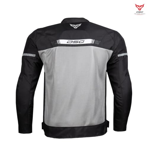 Image of DSG Aire Mesh 2 Riding Jacket- Light Grey Black White (Size-2XL)