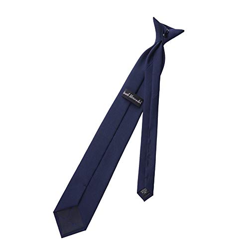 Image of Jacob Alexander Uniform Solid Clip-On Tie with Buttonholes