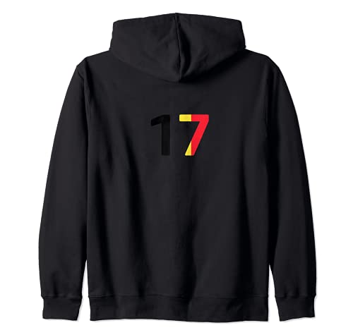 Flag Belgium Zip Hoodie, Black, S