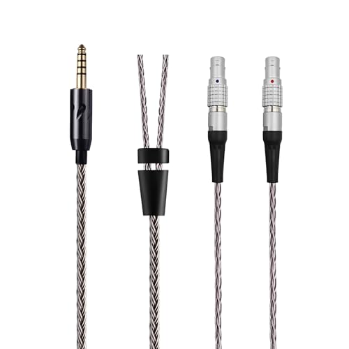 Earmax Cable equilibrado 6N OCC de 16 hebras de 4,4 mm, 3,5 mm, 2,5 mm, 6,35 mm, compatible con auriculares Focal Utopia Focal New Utopia