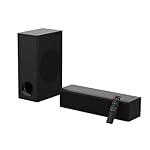 2.1 Wooden Compact TV Sound Bar with Wooden Subwoofer, HDMI ARC/Bluetooth/Optical/AUX/RCA Connection, Remote Control, Adjustable Bass, Ideal Listening Hip-Hop, Rock, Heavy Metal Music