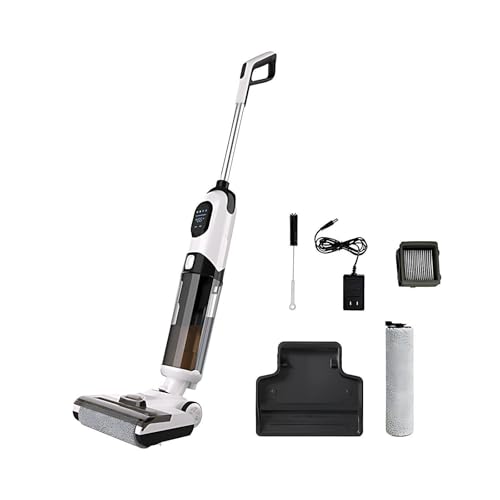 Lissontine Fregona Lavapavimentos Y Aspiradora Inteligente Inalámbrica, Limpieza Multisuperficie para Madera, Baldosas Y Alfombras, Autopropulsada, Borde a Borde, Funcionamiento Silencioso Standard
