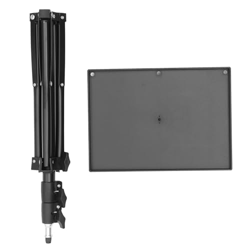 ANDRESLAD Soporte para Proyector Trípode Portátil con Bandeja Útil Plegable y Soporte Ajustable para Laptop y Accesorios Material y Metal Resistente Base Telescópica para Uso Doméstico y