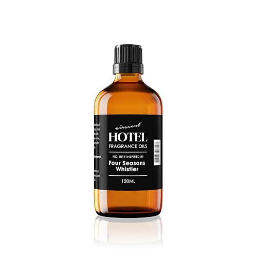 AirScent Hotel Diffuser Oil Inspired by The Four Seasons Whistler Scent - Fragrance Oil No. 1019 for Ultrasonic and Waterless Diffusers and Crafting - 120 mL, 4 fl oz Glass Bottle with Dropper