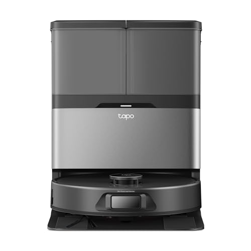 Miniatura 2 de Tapo Robot Aspirador RV50 Pro Omni – 15.000 Pa, Navegación Láser Dual, Autovaciado, Cepillos Antienredo para Mascotas, Limpieza de Bordes, Estación Todo-en-Uno con Depósito de Agua 5L (Negro Oscuro)