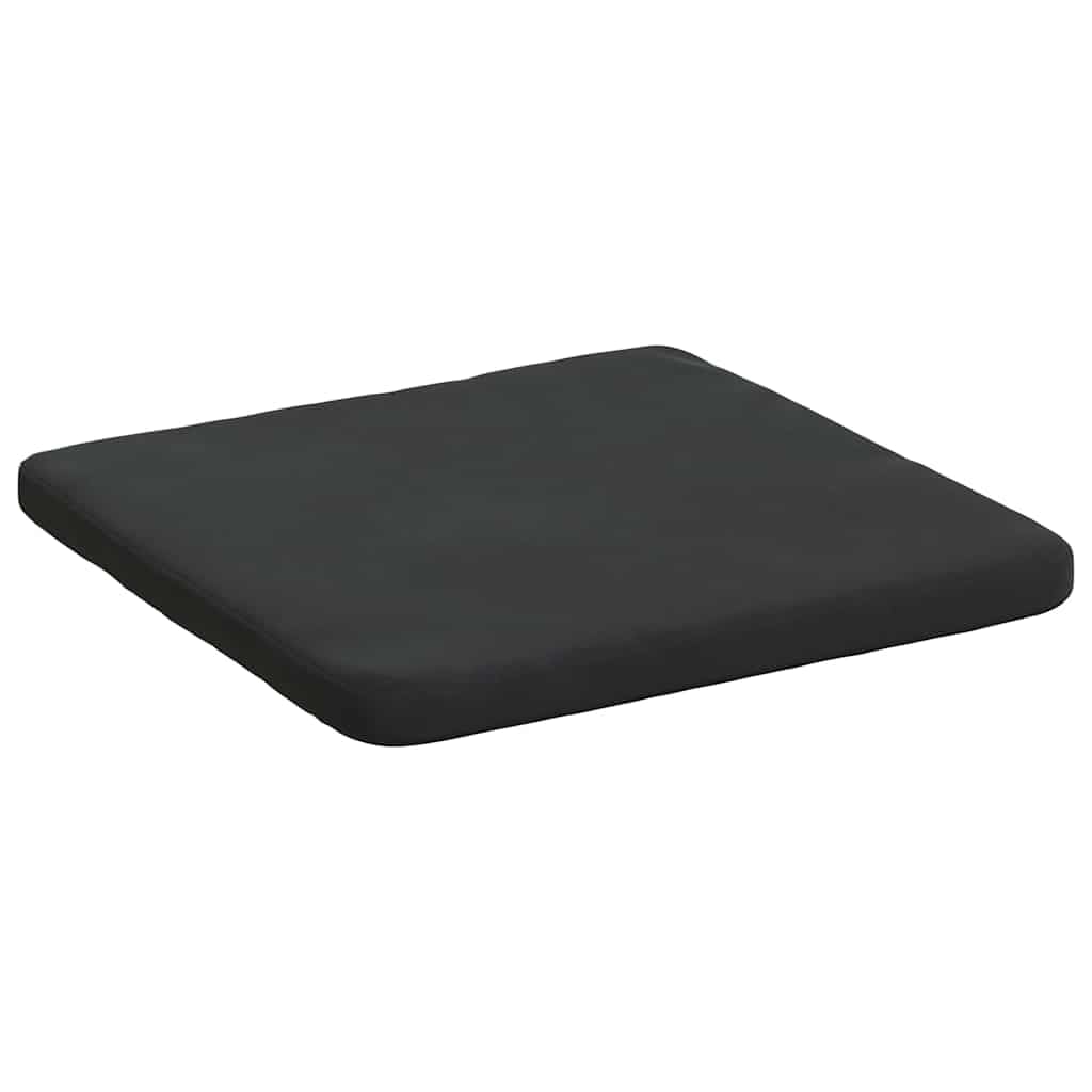 4er Set Sitzkissen Schwarz 40 x 40 cm aus Samt - Weiche Stuhlkissen mit Schaumstoff-Füllung und Haltebändern - Elegante Stuhlauflagen für Esszimmer, Wohnzimmer und Küche
