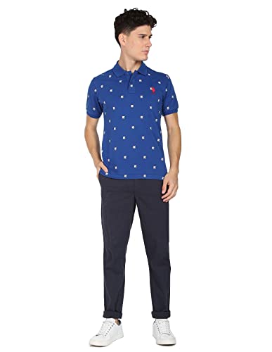 Image of U.S. POLO ASSN. Men Shield Print Polo Regular Fit Shirt