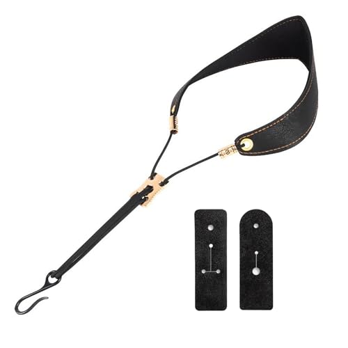 Clarinet Neck Strap for Bb and A,Adjustable Padded Leather,Sax Style(CS-01) | Padded leather strap...