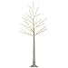 Produktbild HOMCOM 150 cm Lichterbaum, Birkenbaum mit 120 Warmweiß 3 Helligkeitsstufen LED, Weihnachtsbaum Birken, Led Baum Kunstbirke für Party, Geburtstag, Hochzeit IP44 Weiß