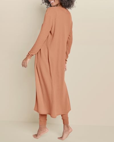 Image of Eurivicy Womens Lounge Set Waffle Knit 3 Piece Pajama Sets Tank Tops Loose Pants with Long Cardigan Loungewear 2026