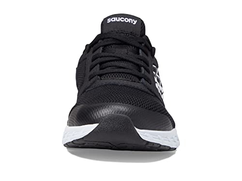 Saucony Wind 2.0 Running Shoe, Black/White, 10.5 US Unisex Big Kid - image 3