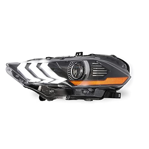 SOCKIR FULL LED Projector Headlight Assembly Fit for 2018-2023 Ford Mustang OE Style Headlamp Replacement Left Driver Side