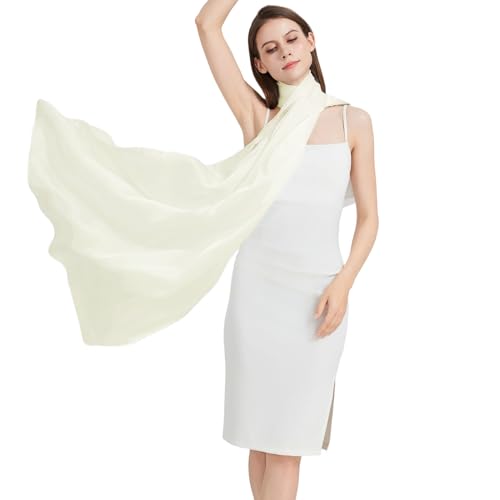 100% Mulberry Silk Scarf-Women's 35'' Square/Long Silk Neck Scarf for Head Hair Wrapping at Night4