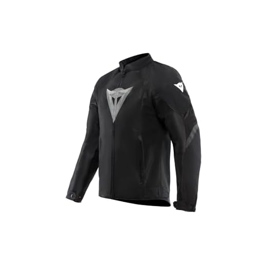 Dainese - Air Graphics Tex Jacket, Giacca Moto Estiva, Ventilata e Leggera, con Protettori Morbidi su Spalle e Gomiti, Man, Nero/Bianco Diamante, 52