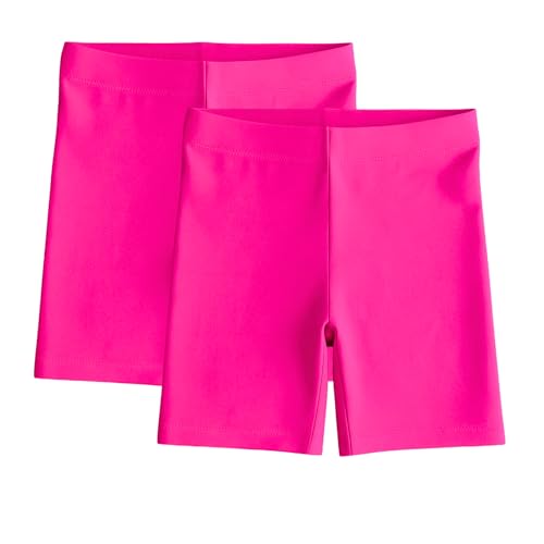 Image of Girls Tights & Short for Girl Kid in Solid Colours | Soft Stretchable Fabric - Ideal for Sports, Yoga - Pack of 2