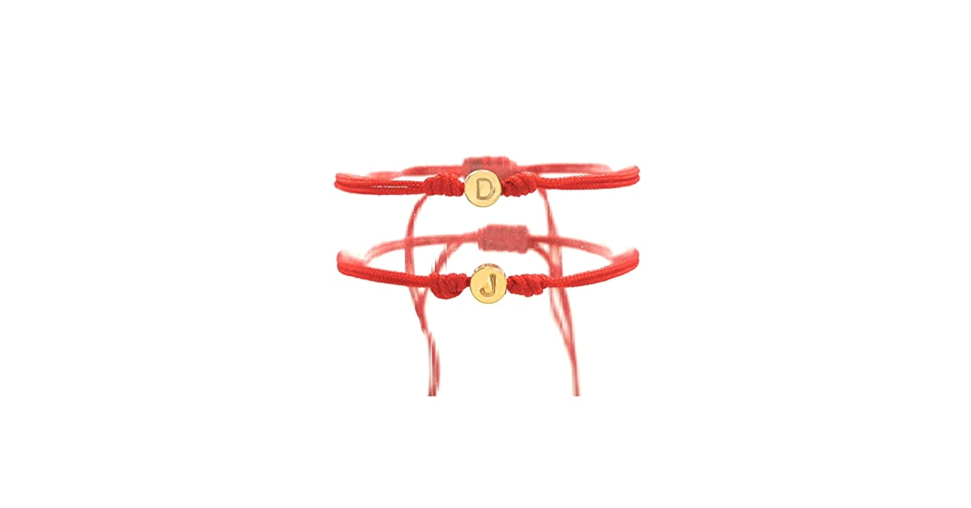 Amazon.com: 2 Red String Bracelets with Initials - Red