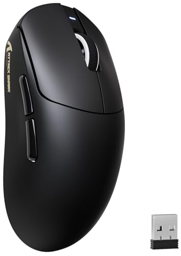 MAMBASNAKE Attack Shark X8PLUS Souris de Jeu sans Fil, Capteur PixArt PAW3395PRO, 40000 DPI, Bluetooth/2,4GHz sans Fil/Filaire, Ultra-légère 55g, Pieds en PTFE Double Couche, pour PC/Xbox/Mac (Noir)
