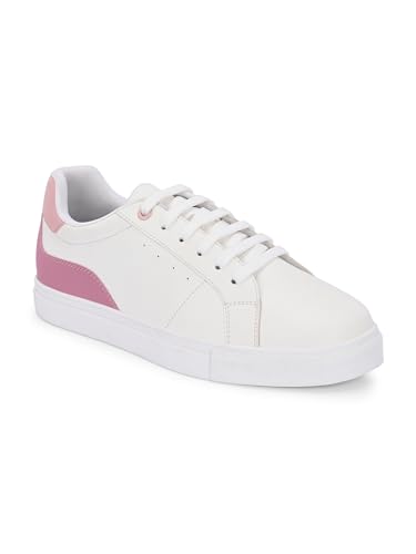 Image of Centrino Women Casual Shoes | Colorblock Sneakers with Ultra Soft Cushion Lace-Up Shoes All-Day Comfort | Trendy & Lightweight Design | Low Top Flat Sole(7611)