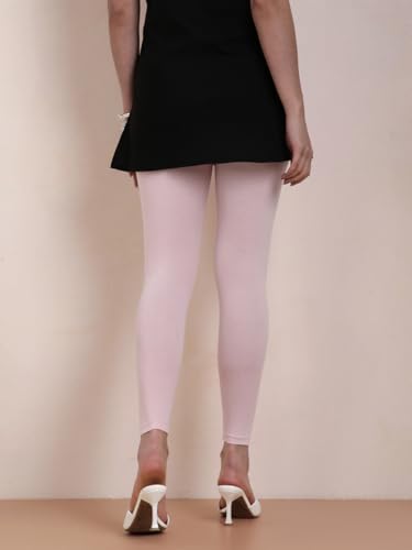 Image of TWIN BIRDS Super Stretchable Cotton Elasthane Fabric Ankle Length Leggings for Women