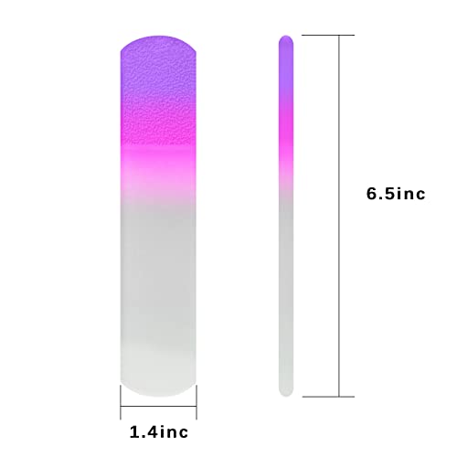 Siusio 2Pcs Crystal Glass Foot File Pedicure Rasp Calluses Corn Coarse Hard Skin Remover Professional Pedicure Tools Gradient Rainbow Color Smooth Foots Care Tool For Soft Feet Premium Foot Scrubber #TOP3